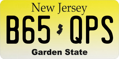 NJ license plate B65QPS