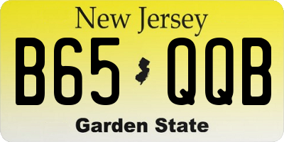 NJ license plate B65QQB