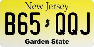 NJ license plate B65QQJ