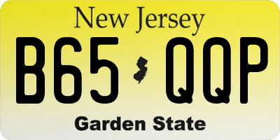 NJ license plate B65QQP