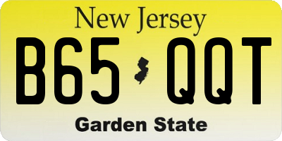 NJ license plate B65QQT