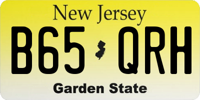 NJ license plate B65QRH