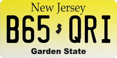 NJ license plate B65QRI
