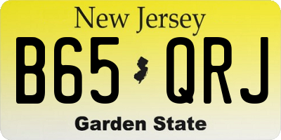 NJ license plate B65QRJ