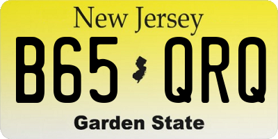 NJ license plate B65QRQ