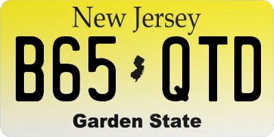 NJ license plate B65QTD