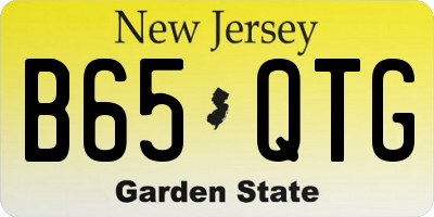 NJ license plate B65QTG