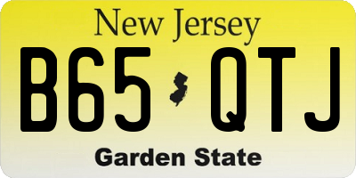 NJ license plate B65QTJ