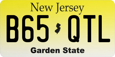 NJ license plate B65QTL