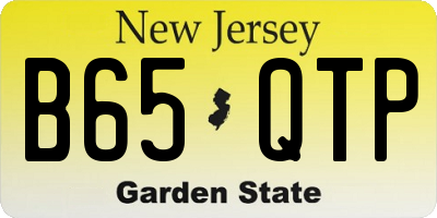 NJ license plate B65QTP