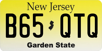 NJ license plate B65QTQ