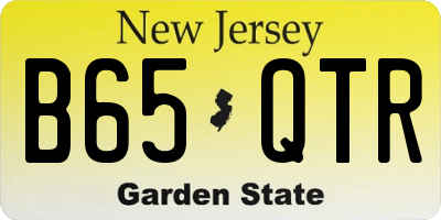 NJ license plate B65QTR