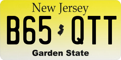 NJ license plate B65QTT