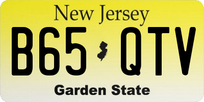 NJ license plate B65QTV