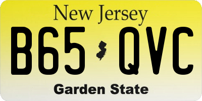 NJ license plate B65QVC