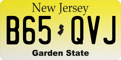 NJ license plate B65QVJ