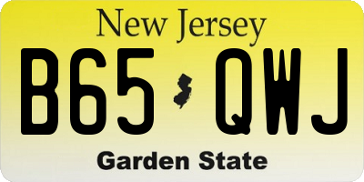 NJ license plate B65QWJ