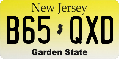 NJ license plate B65QXD
