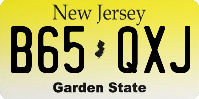 NJ license plate B65QXJ