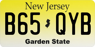 NJ license plate B65QYB
