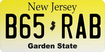 NJ license plate B65RAB