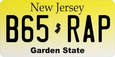 NJ license plate B65RAP