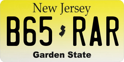 NJ license plate B65RAR