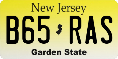 NJ license plate B65RAS