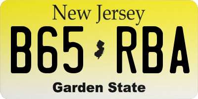 NJ license plate B65RBA