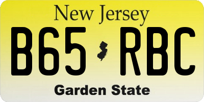 NJ license plate B65RBC