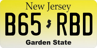 NJ license plate B65RBD