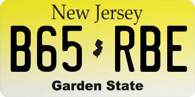 NJ license plate B65RBE
