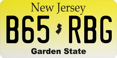 NJ license plate B65RBG