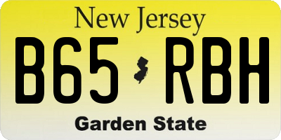 NJ license plate B65RBH