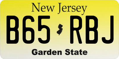 NJ license plate B65RBJ
