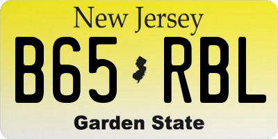 NJ license plate B65RBL