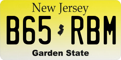 NJ license plate B65RBM