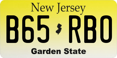 NJ license plate B65RBO