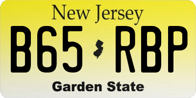 NJ license plate B65RBP