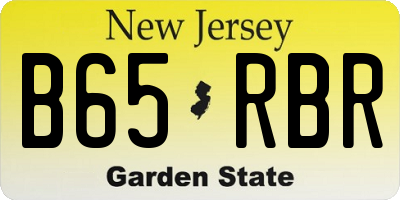 NJ license plate B65RBR