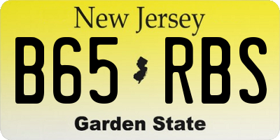 NJ license plate B65RBS