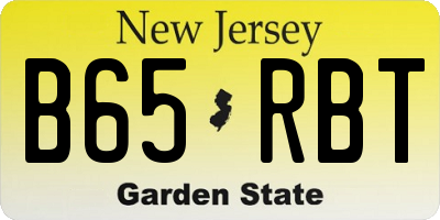 NJ license plate B65RBT