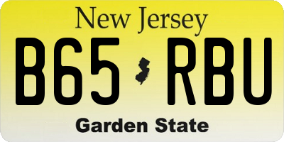 NJ license plate B65RBU
