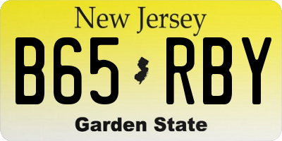 NJ license plate B65RBY