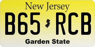NJ license plate B65RCB