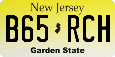 NJ license plate B65RCH