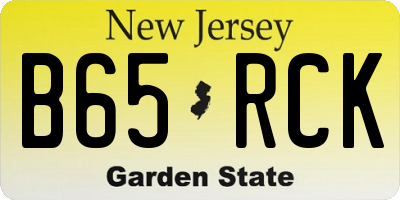 NJ license plate B65RCK