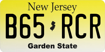 NJ license plate B65RCR