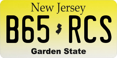 NJ license plate B65RCS