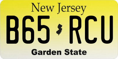NJ license plate B65RCU